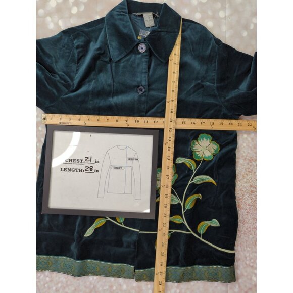 Jessica Holbrook QVC Small Easycare Embroidered Floral Jacket New - Picture 10 of 11
